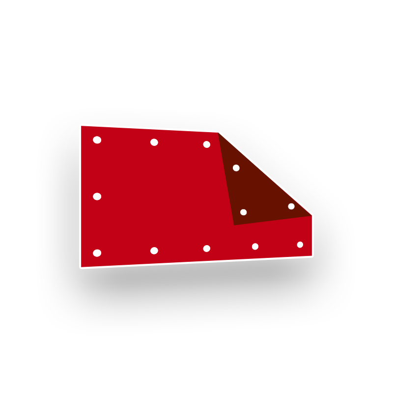 Bâches PVC Blockout B1 650g/m² (recto verso)